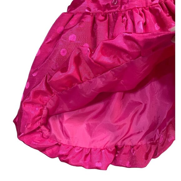 Penelope Mack Baby Girl Dress Pink Jacquard Dot Sleeveless 24 Months - Picture 3 of 6